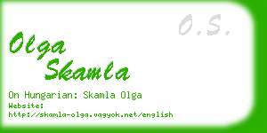 olga skamla business card